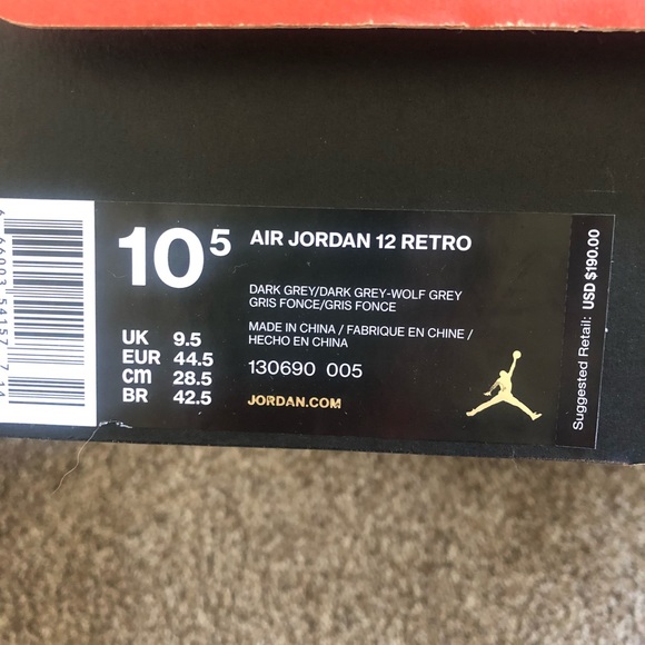 Men’s Air Jordan 12 Retro.  Worn once! - Picture 3 of 3